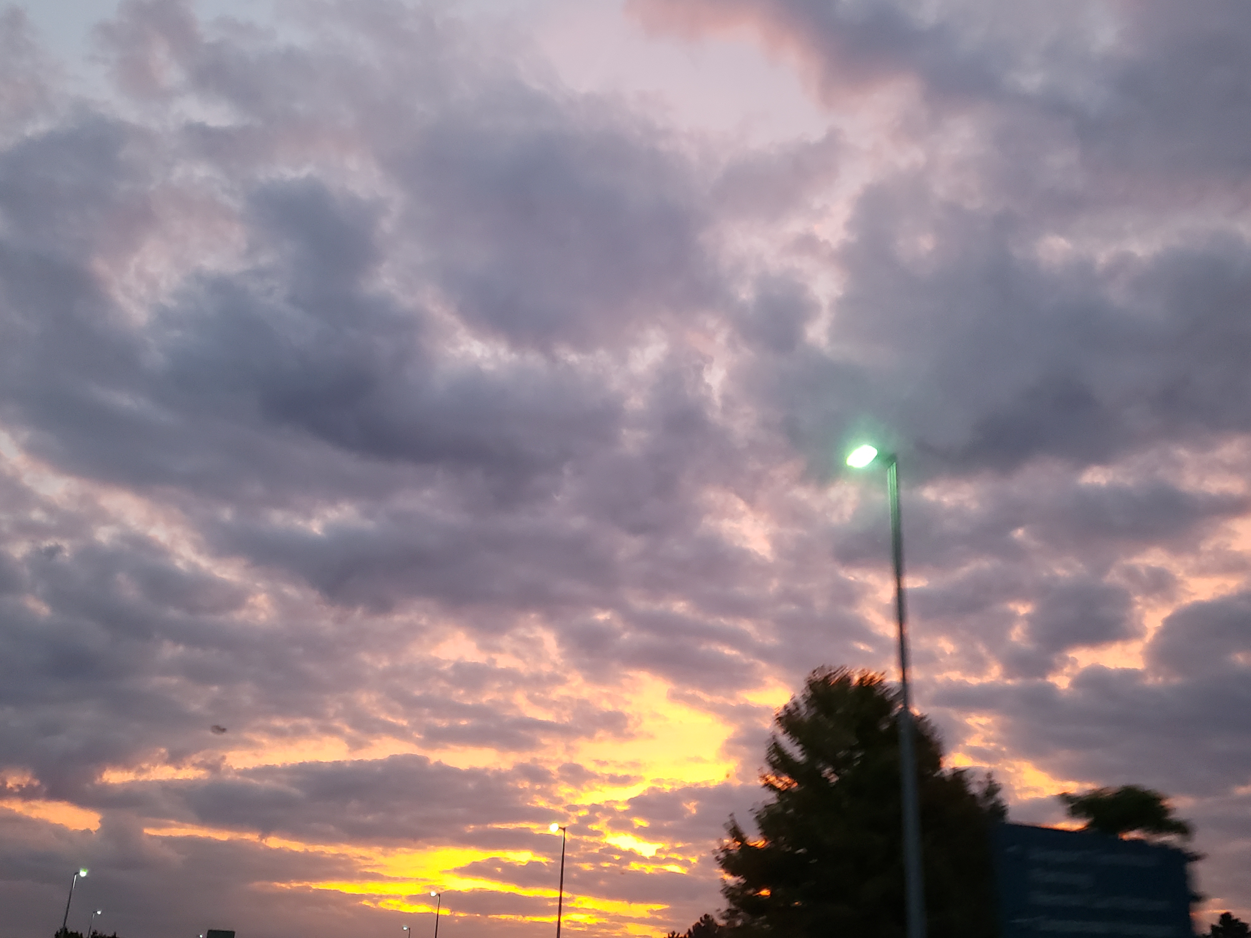Cloudy sunrise by my house